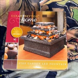 Step Garden LED Fountain - Black and Gray